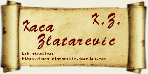 Kaća Zlatarević vizit kartica